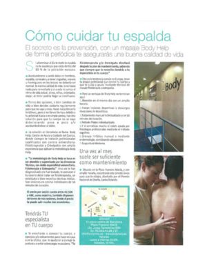 Barcelona Divina – cómo cuidar tu espalda con Body Help