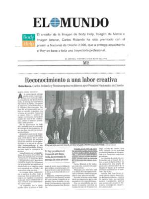 El Mundo – Premio Nacional de Diseño a Carlos Rolando